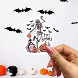 dancing skeleton vintage halloween halloween sticker fall stickers laptop decals vinyl sticker water bottle sticker halloween gift womens halloween halloween party trendy stickers spooky season spooky babe