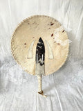 akupe nigerian igbo and edo traditional hand fan for men, African Hand Fan cow hide royalty fan nigerian wedding fan Igbo Hand Fan AKUPE nigerian igbo groom igbo wedding fan Animal Skin Hand Fan igbo edo groom igbo hand fan african groom wedding hand fan Nigerian groom african wedding gift
