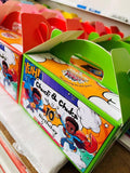 Custom Party kids party favor box, princess party favor box, disney party favor box, superhero kids party favor box,