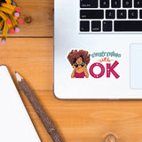 black woman stickers, melanin woman sticker, black girl stickers, afro girl stickers, labtop sticker, waterbottle sticker, journal sticker, planner sticker, tumbler sticker, bullet journal, retro sticker, inspirational sticker, positivity sticker, quote sticker, affirmation sticker, motivational sticker, Selflove sticker, aesthetic sticker