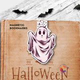 halloween ghost bookmark, book lover bookmarks, magnetic bookmark, gift for readers, bookstagram, booktok, bookish bookmark, bookmark set, gift for bookworms, bookish gift, book accessories, halloween bookish gift, handmade bookmark, book accessories