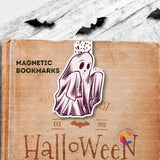 halloween ghost bookmark, book lover bookmarks, magnetic bookmark, gift for readers, bookstagram, booktok, bookish bookmark, bookmark set, gift for bookworms, bookish gift, book accessories, halloween bookish gift, handmade bookmark, book accessories