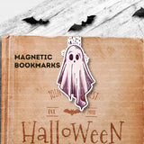 halloween ghost bookmark, book lover bookmarks, magnetic bookmark, gift for readers, bookstagram, booktok, bookish bookmark, bookmark set, gift for bookworms, bookish gift, book accessories, halloween bookish gift, handmade bookmark, book accessories