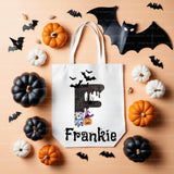 halloween treat bags trick or treat bag kids halloween bag custom candy bag personalized gift halloween gifts personalized tote candy bag for kids halloween tote bag halloween candy bag canvas halloween oogie boogie not so scary