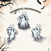 halloween ghost bookmark, book lover bookmarks, magnetic bookmark, gift for readers, bookstagram, booktok, bookish bookmark, bookmark set, gift for bookworms, bookish gift, book accessories, halloween bookish gift, handmade bookmark, book accessories