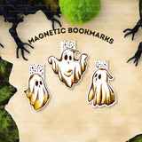 halloween ghost bookmark, book lover bookmarks, magnetic bookmark, gift for readers, bookstagram, booktok, bookish bookmark, bookmark set, gift for bookworms, bookish gift, book accessories, halloween bookish gift, handmade bookmark, book accessories