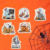 halloween gift halloween ghost halloween sticker cute ghost sticker vinyl stickers laptop stickers laptop decals kindle stickers bookish accessory book lover gift book club sticker bookish stickers booktok stickers reading ghost bookish things