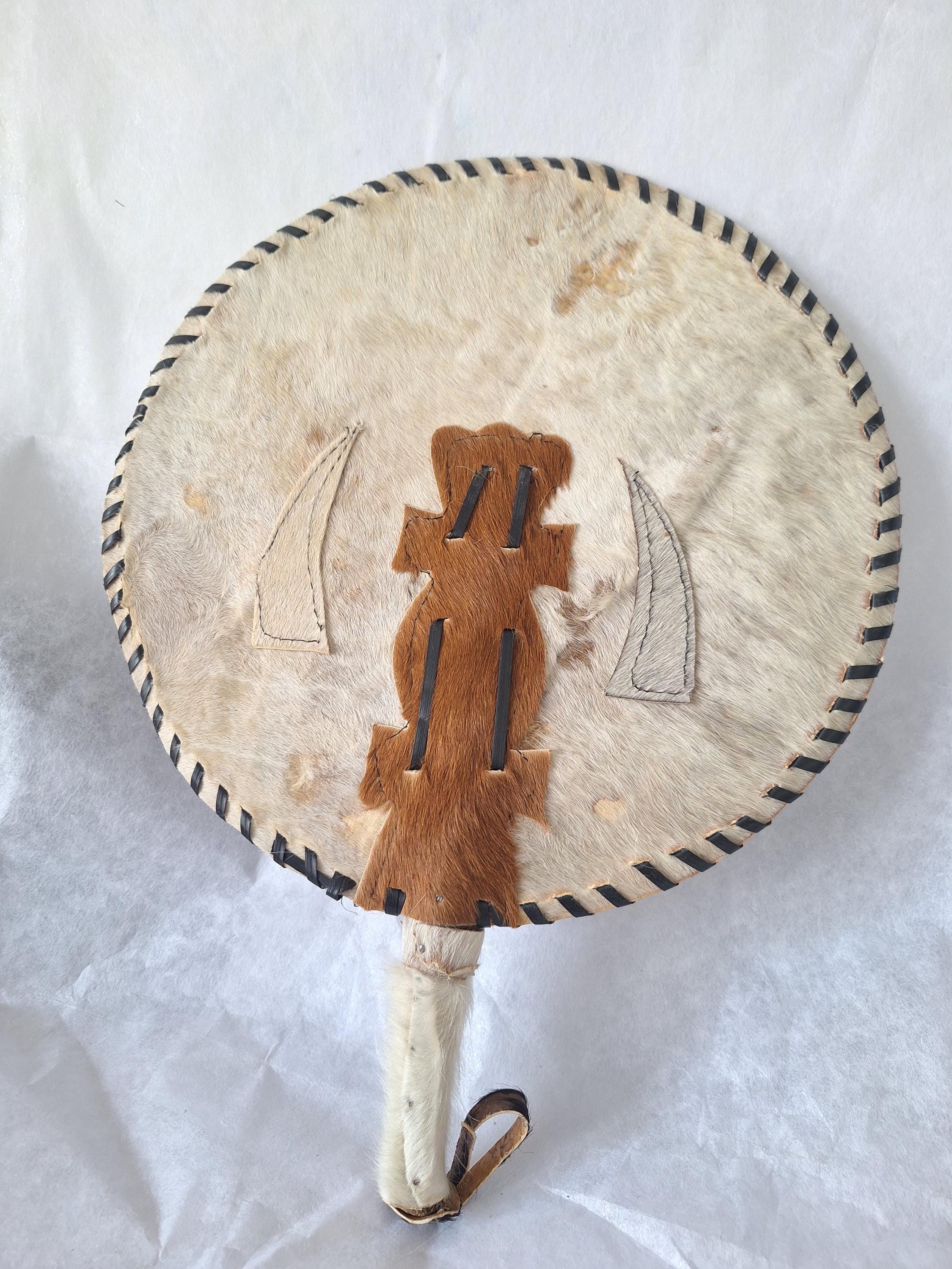 Akupe Hand Fan: Igbo Traditional Wedding Fan, Nigerian Bridal and Groom Fan, Yoruba Edo - front view