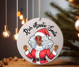 holiday gift christmas keepsake tree decoration gift exchange christmas bauble black santa melanin christmas afro christmas african santa african american black girl magic secret santa gift 2023 ornament 2023 holiday gift black woman christmas