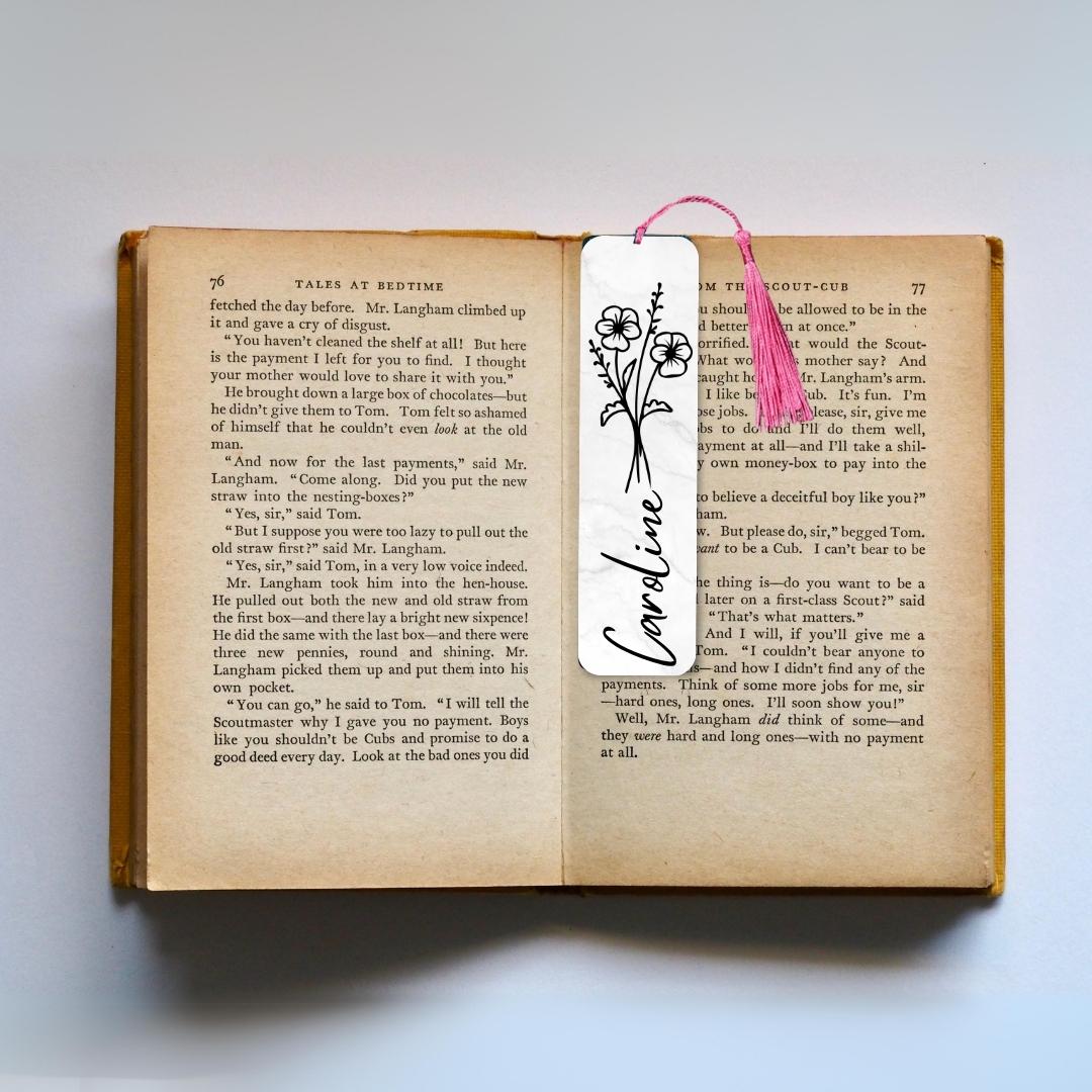 bridesmaid mothers day bookmark gift personalized bookmark bookmark with tassel christmas gift best friend gift bookshelf decor book accessories gift for book lover bookish gift birth flower bookmark gift gift for her birthday gift mothers day gifts