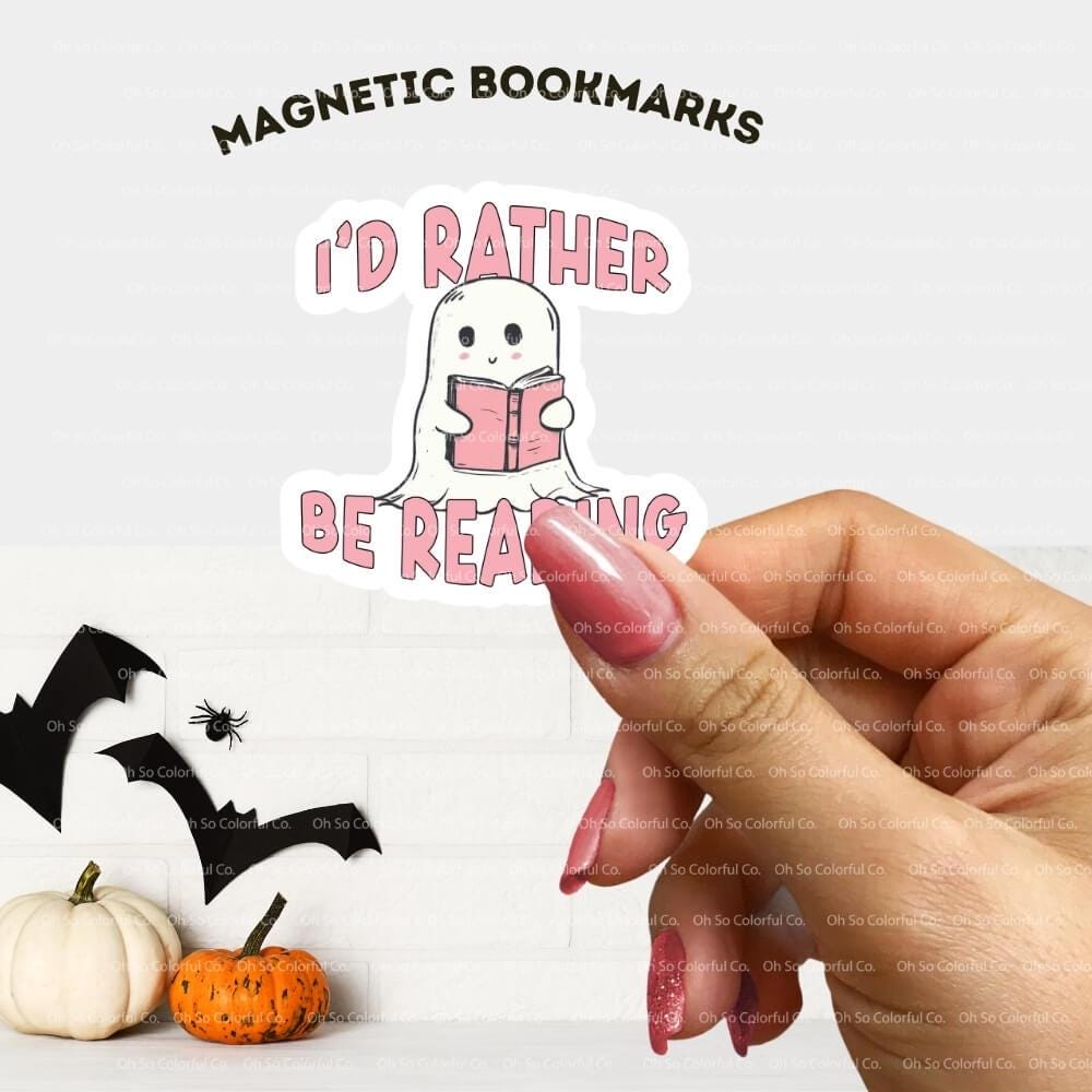 book lover gift magnetic bookmark book accessory bookish gift bookish merchandise reader gift one more chapter bookish present halloween bookmark ghost bookmark book lover gift bookish accessories laminated bookmark spooky bookmark ghost bookmark