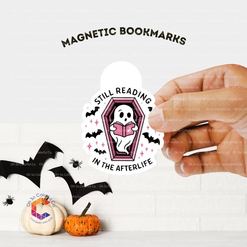 book lover gift magnetic bookmark book accessory bookish gift bookish merchandise reader gift one more chapter bookish present halloween bookmark ghost bookmark book lover gift bookish accessories laminated bookmark spooky bookmark ghost bookmark