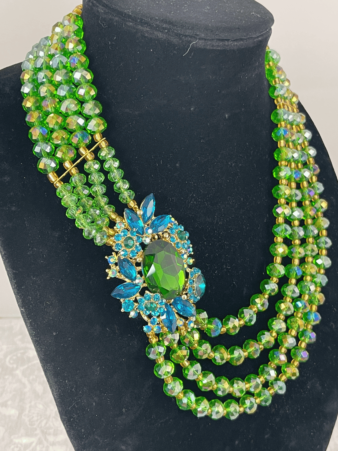 statement necklace, fashion necklace, bold necklace, chunky jewelry, Embroidered Clutch, clutch bag gift, evening bag, party clutch, bridesmaid gift, christmas jewelry, green necklace, beaded necklace, brooch necklace