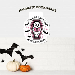 book lover gift magnetic bookmark book accessory bookish gift bookish merchandise reader gift cute spooky one more chapter bookish present halloween bookmark ghost bookmark book lover gift bookish accessories laminated bookmark spooky bookmark ghost