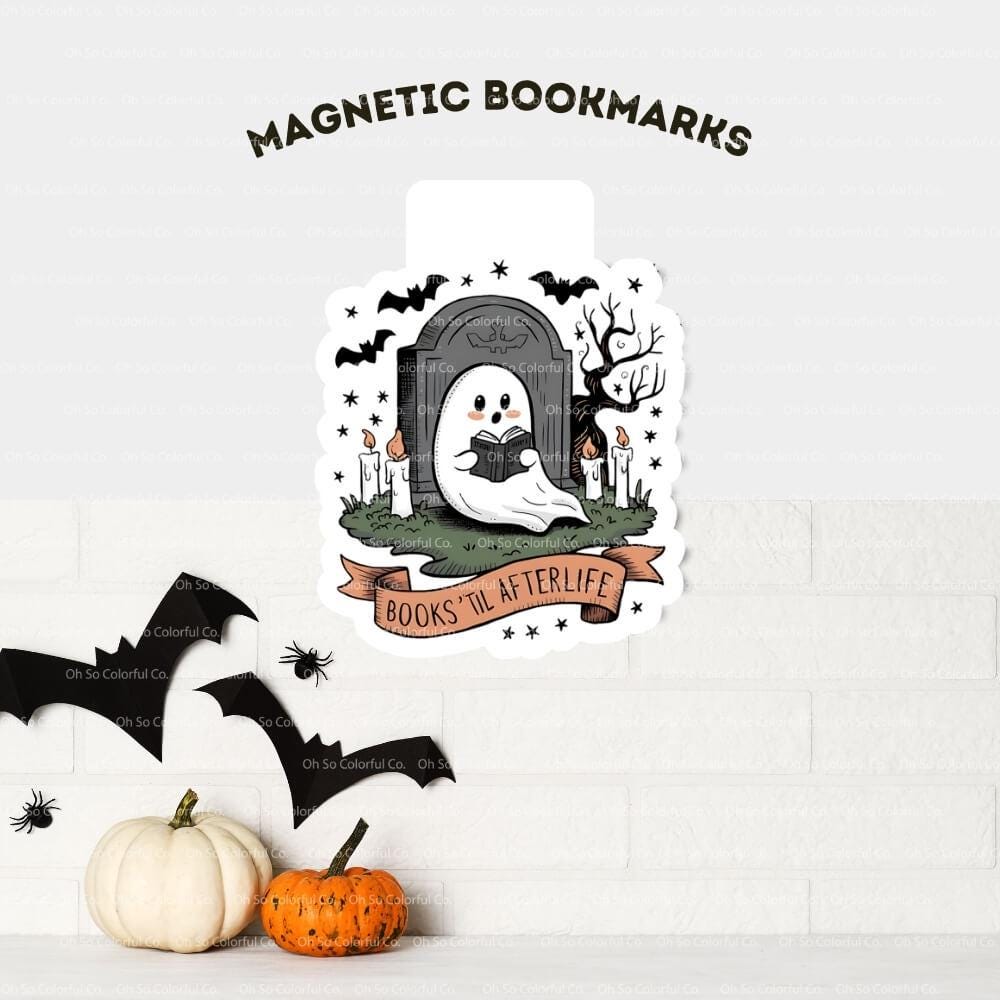 book lover gift magnetic bookmark book accessory bookish gift bookish merchandise reader gift cute spooky one more chapter bookish present halloween bookmark ghost bookmark book lover gift bookish accessories laminated bookmark spooky bookmark ghost