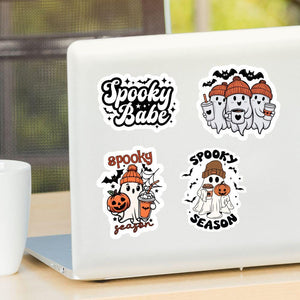 spooky babe spooky season halloween sticker halloween gift halloween ghost womens halloween cute ghost sticker laptop stickers water bottle sticker halloween season art cute fall sticker halloween party laptop decals