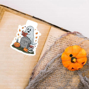 book lover gift magnetic bookmark book accessory bookish gift bookish merchandise reader gift cute spooky one more chapter bookish present halloween bookmark ghost bookmark book lover gift bookish accessories laminated bookmark spooky bookmark ghost