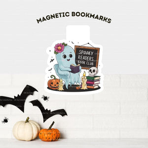 book lover gift magnetic bookmark book accessory bookish gift bookish merchandise reader gift cute spooky one more chapter bookish present halloween bookmark ghost bookmark book lover gift bookish accessories laminated bookmark spooky bookmark ghost