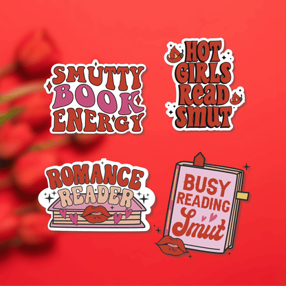 Romance & Smutty Vibes - Bookish Sticker Set - OhSoColorful Co.