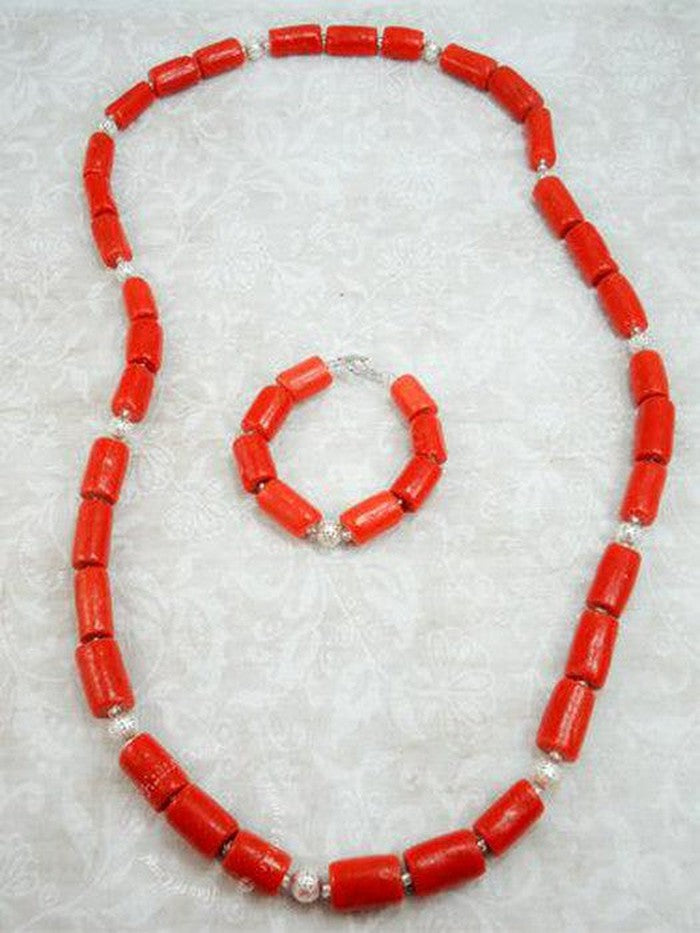 Amobi - Male African Traditional Coral Necklace