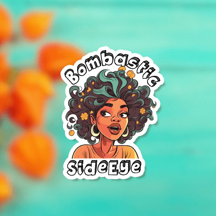 black woman stickers, melanin woman sticker, black girl stickers, afro girl stickers, labtop sticker, waterbottle sticker, journal sticker, planner sticker, tumbler sticker, bullet journal, retro sticker, inspirational sticker, positivity sticker, quote sticker, affirmation sticker, motivational sticker, Selflove sticker, aesthetic sticker