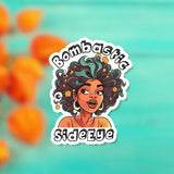 black woman stickers, melanin woman sticker, black girl stickers, afro girl stickers, labtop sticker, waterbottle sticker, journal sticker, planner sticker, tumbler sticker, bullet journal, retro sticker, inspirational sticker, positivity sticker, quote sticker, affirmation sticker, motivational sticker, Selflove sticker, aesthetic sticker