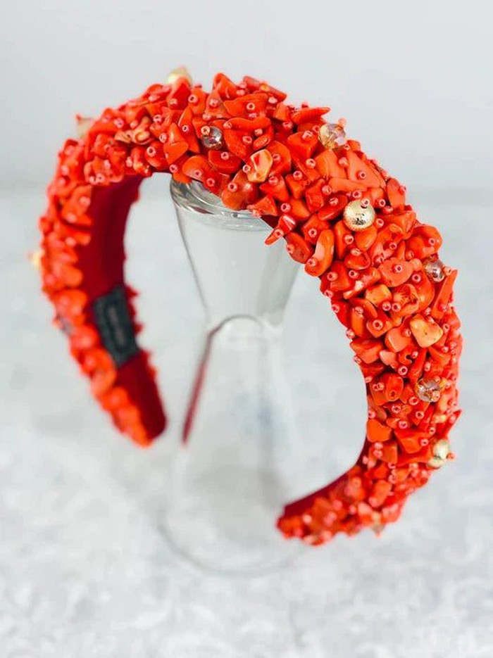 bridal headband, african bride, statement headband, beaded headband, coral headband, igba nkwu headband, igbo bride headband, benin bride headband, nigerian wedding headband, beaded headband, wedding headband, bridal headband, embellished headband, hair accessories, african bride headband, african headband, bridesmaid headband, luxury headband, jeweled headband, gem headband, mother gifts, coral headband 