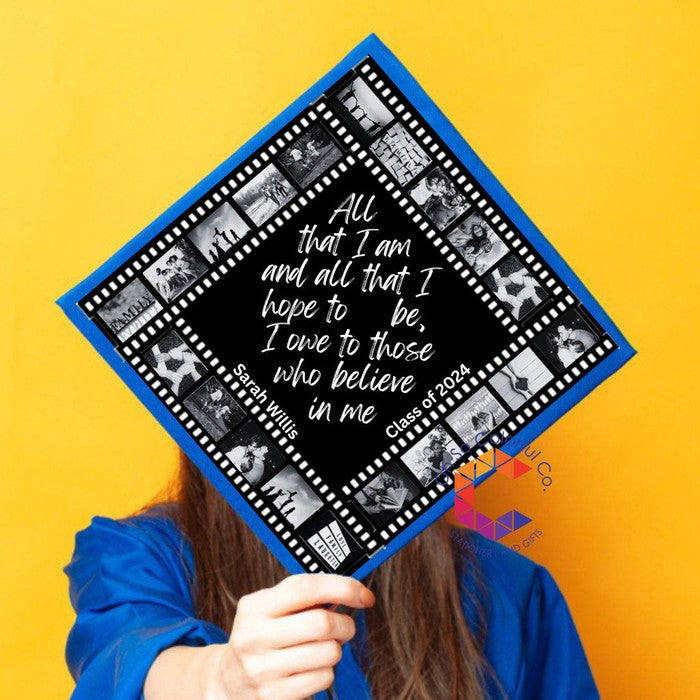 Modified Student Cap Custom Photo Graduation Cap Topper – OhSoColorful Co.