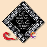 Custom Photo Graduation Cap Topper, Graduation Gift, Grad Cap Decoration, Class of 2024, Custom Grad Cap, All that I Am Graduation Cap Toppe