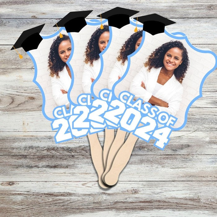 Face on a Stick Graduation Face Fans, Photo booth Prop, Congrats Grad, Head Cutout on a Stick, Graduation Gift Class of 2024