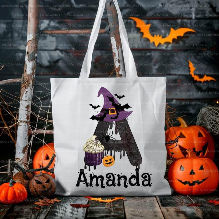 halloween treat bags trick or treat bag kids halloween bag custom candy bag personalized gift halloween gifts personalized tote candy bag for kids halloween tote bag halloween candy bag canvas halloween oogie boogie not so scary