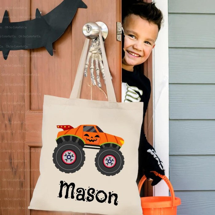 halloween treat bags trick or treat bag kids halloween bag custom candy bag personalized gift halloween gifts personalized tote candy bag for kids halloween tote bag halloween candy bag canvas halloween oogie boogie not so scary monster truck bag