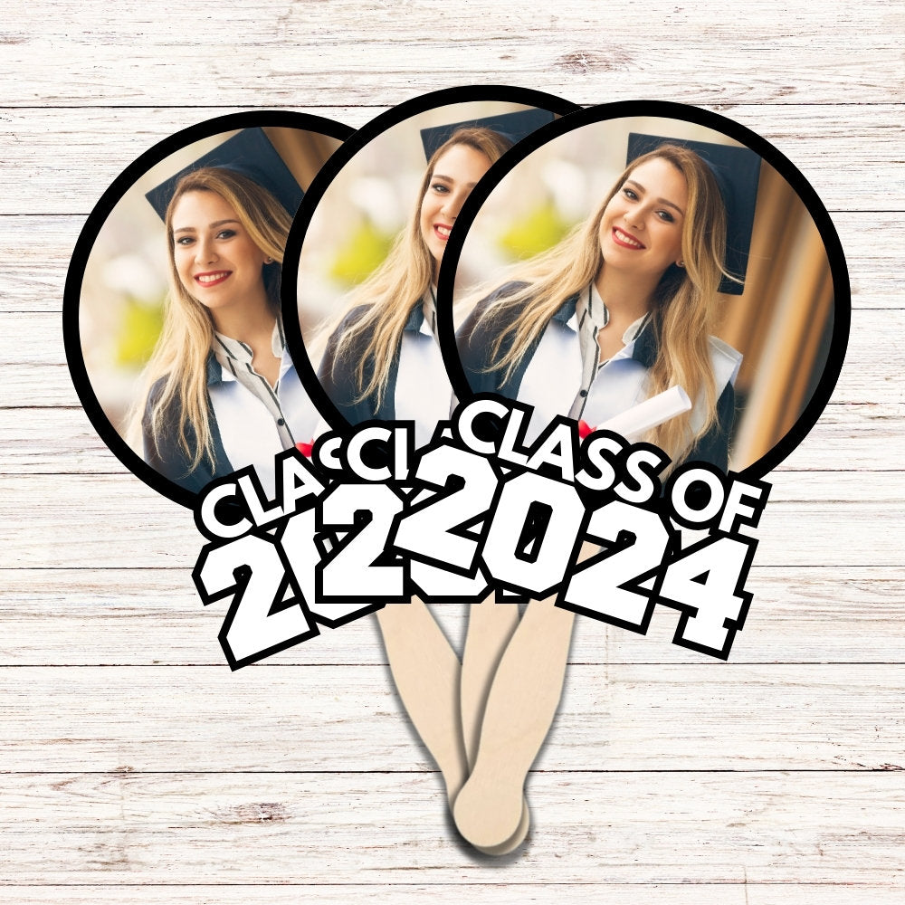 Face on a Stick Graduation Face Fans, Photo booth Prop, Congrats Grad, Head Cutout on a Stick, Graduation Gift Class of 2024