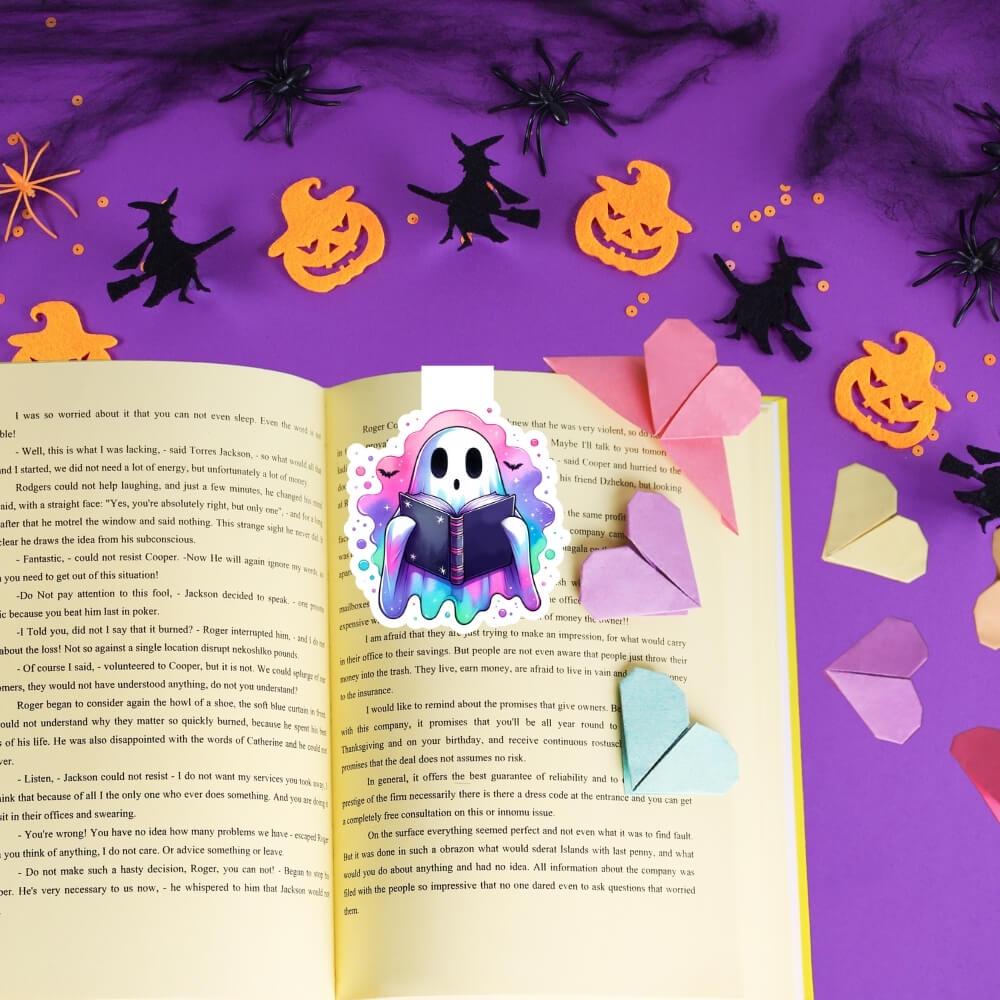 book lover gift magnetic bookmark book accessory bookish gift bookish merchandise reader gift cute spooky one more chapter bookish present halloween bookmark ghost bookmark book lover gift bookish accessories laminated bookmark spooky bookmark ghosts