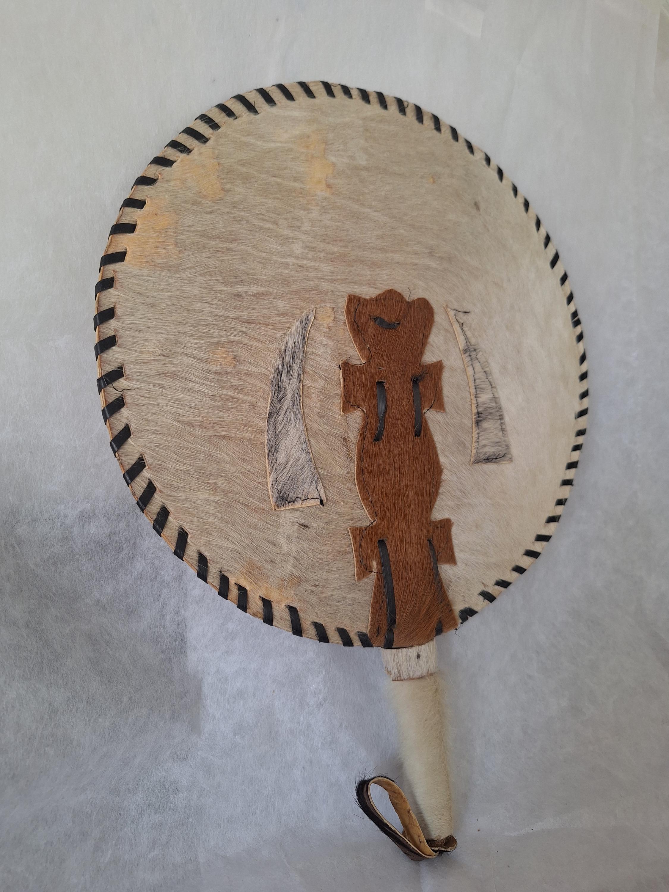Akupe Hand Fan: Igbo Traditional Wedding Fan, Nigerian Bridal and Groom Fan, Yoruba Edo - detail view
