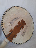 Akupe Hand Fan: Igbo Traditional Wedding Fan, Nigerian Bridal and Groom Fan, Yoruba Edo - back view