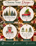 Personalized Family Christmas Gift, Custom Family Name Ornament 2026, Unique Ceramic Christmas Ornament, Gift for Family -...