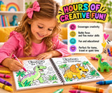 Personalized Children's Coloring Book, Custom Name, Dinosaur Theme (Ages 3-8) - close-up detail