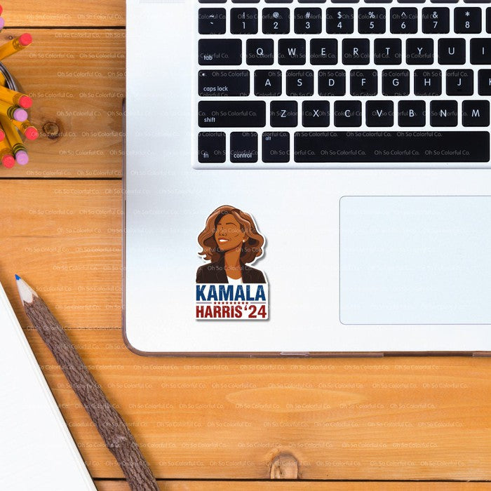 I'm With Her Kamala Harris 2024 Vinyl Sticker, 2024 Election, Democratic 2024 Sticker, Vote Blue, Gift for Her, Feminist Christmas Gift