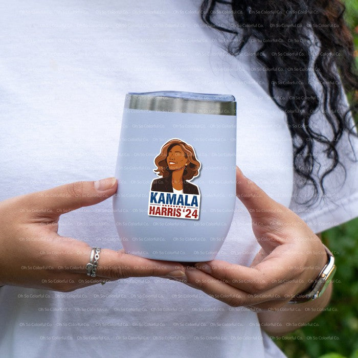 I'm With Her Kamala Harris 2024 Vinyl Sticker, 2024 Election, Democratic 2024 Sticker, Vote Blue, Gift for Her, Feminist Christmas Gift