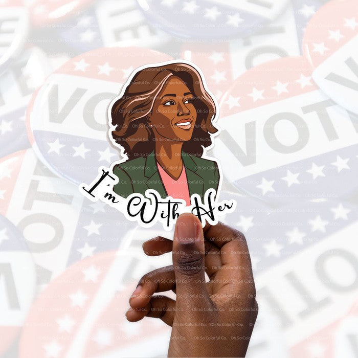 Kamala Harris 2024 Election Sticke Vote Blue Democrat Democratic Sticker Kamala Harris 2024 Madam President Die Cut Sticker Vinyl Sticker feminist gift for he AKA Sorority gift Alpha kappa alpha gift for her Im with her kamala