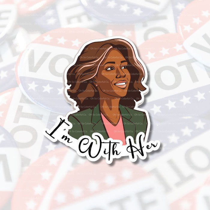 Kamala Harris 2024 Election Sticke Vote Blue Democrat Democratic Sticker Kamala Harris 2024 Madam President Die Cut Sticker Vinyl Sticker feminist gift for he AKA Sorority gift Alpha kappa alpha gift for her Im with her kamala