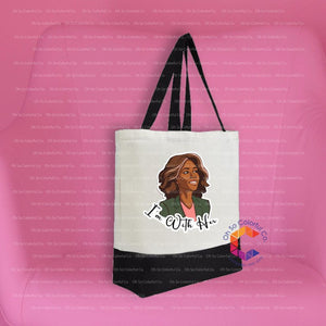 I'm With Her Kamala Harris Tote Bag, Madam President, 2024 Election, AKA Gift, Lets Finish the Job, Harris 2024, AKA Sorority Gift, Divine 9