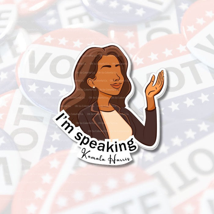 Kamala Harris Quote Kamala Harris Sticker Kamala 2024 Sticker Kamala Harris Stickers Harris 2024 Sticker Harris for President Sticker Im Speaking Sticker 2024 election feminist sticker democratic sticker vote blue kamala harris harris 2024