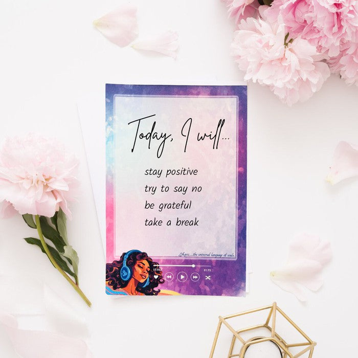 Melanin & Music Aesthetic Cute Memo Pad - Oh So Colorful Co.