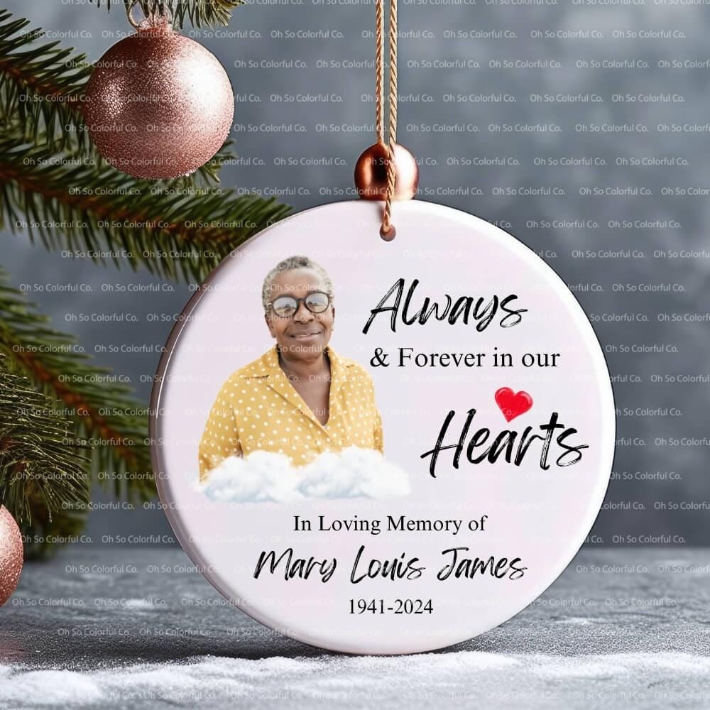 memorial ornament customized ornament custom memorial gift loss of dad gift loss of mom gift funeral ornaments gift for her christmas gift holiday home decor ceramic ornament custom loss ornament photo ornament remembrance gift