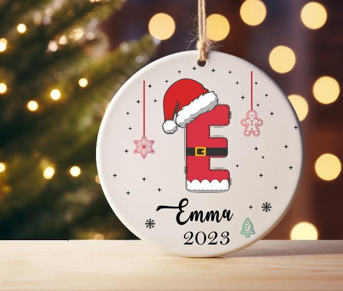 monogram ornament, name initial bauble, initial ornament, family ornament, personalized ornament, letter ornament, christmas initial, xmas 2023, family name ornament, monogram christmas, initial lettering, large initial letter, first christmas