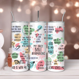 religious cup, Christian gift ideas, affirmation tumbler, faith tumbler, faith gifts for women, bible verse tumbler, bible affirmations, Christian gift for women, Christian faith gift for her, Christmas gift, Easter gift, best friend gift, valentines