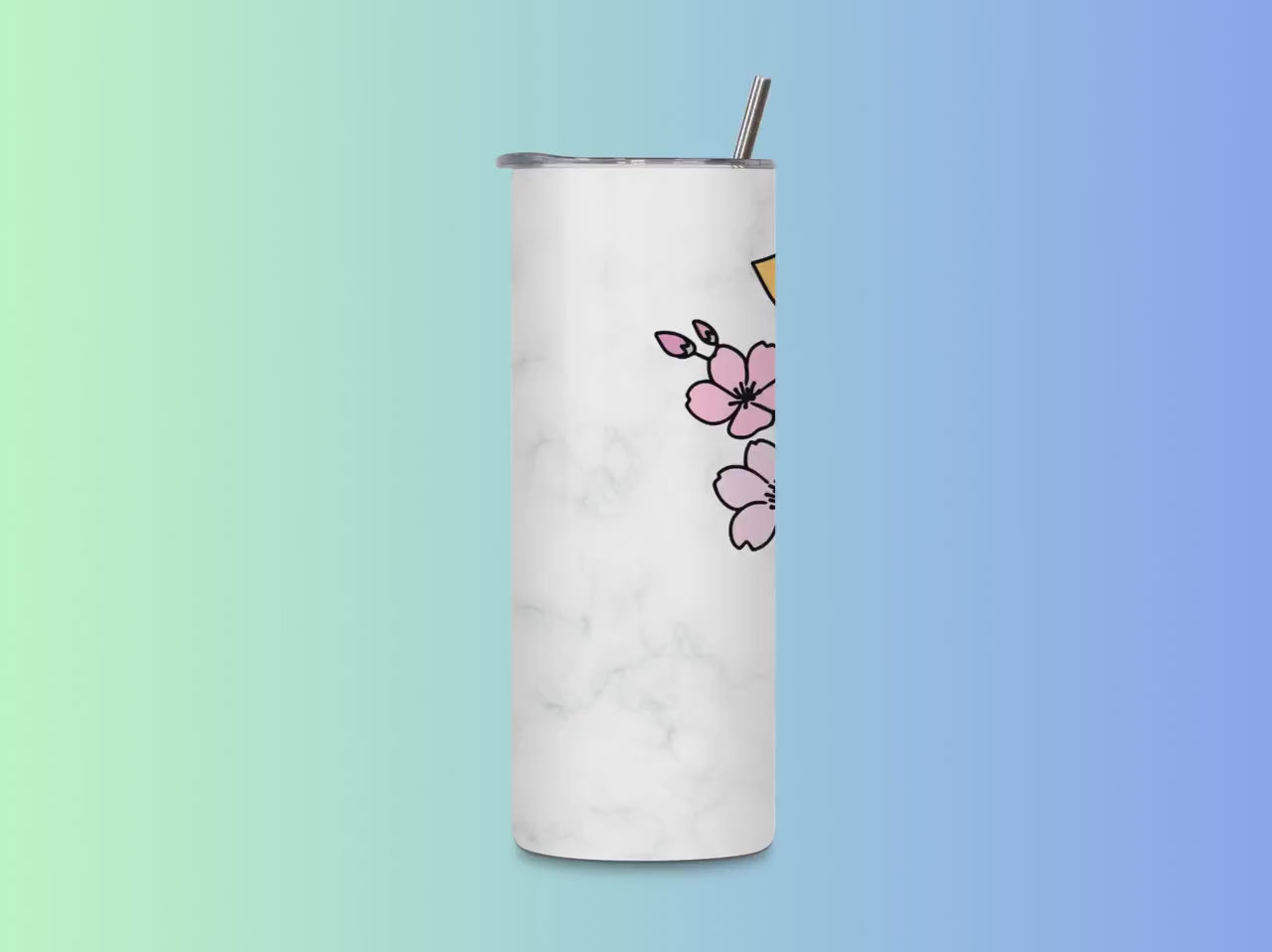 Personalized Birth Flower Skinny Tumbler With Name, Birth Flower Coffee Cup With Lid Straw, Bridesmaid Proposal, Personalized Tumbler