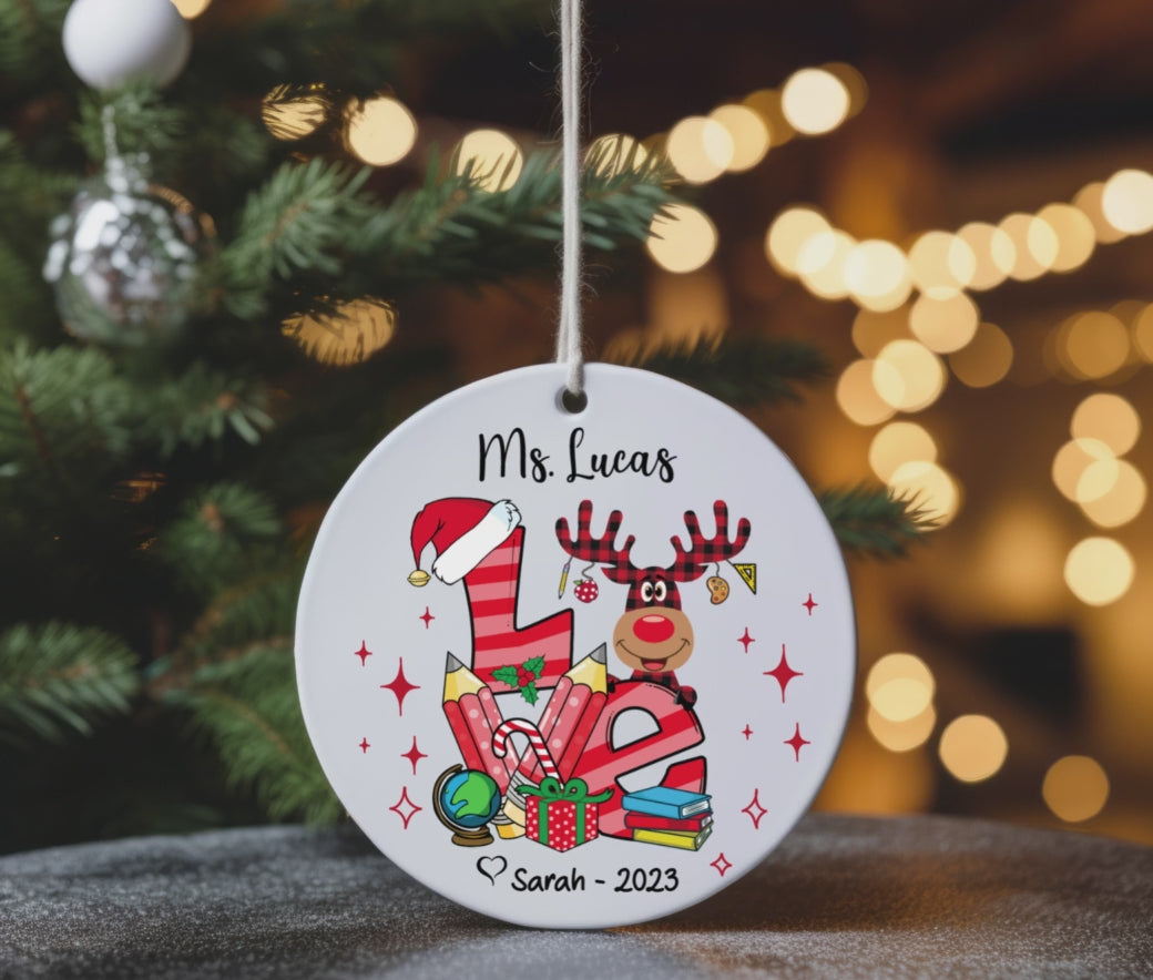 Teacher Keepsake Christmas Ornament